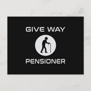 Met Pensioen Gepensioneerde Opa Pensioen Grappig C Briefkaart