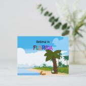 Met pensioen in Florida Briefkaart (Staand voorkant)