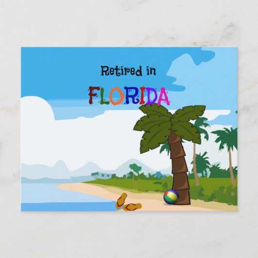 Met pensioen in Florida Briefkaart (Voorkant)