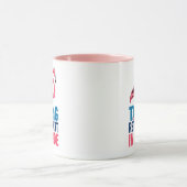 Met Pensioen in Stijl Flamingo Strand Thema Mok (Midden)