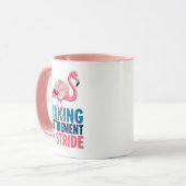 Met Pensioen in Stijl Flamingo Strand Thema Mok (Voorkant links)