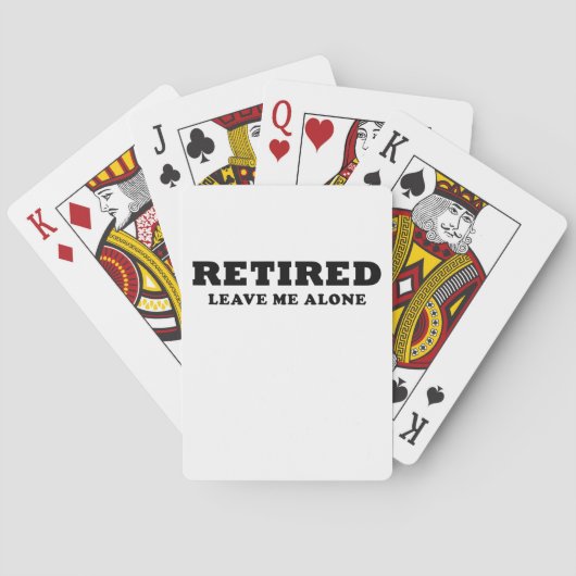 Met pensioen Laat me met rust Speelkaarten (Achterkant)
