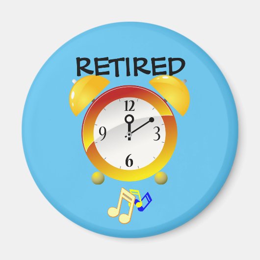 Met Pensioen Wekker Magneet (Voorkant)