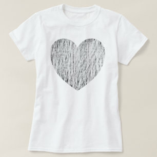 Met potlood ingevuld - Wit over zwart T-shirt