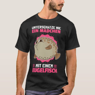 Met Puffer Fish Aquarium Vis Meisje T-shirt
