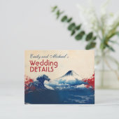 Met QR-code Japanse Harmonie met Fuji Informatiekaartje (Staand voorkant)