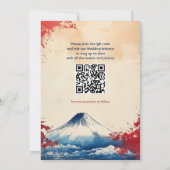 Met QR-code Japanse Harmonie met Fuji Save The Date (Achterkant)