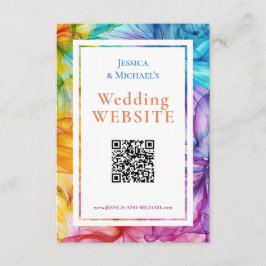 ❤️Met QR + WebSite-adres etherische bloei Informatiekaartje