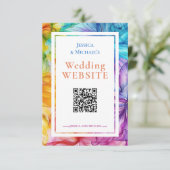 ❤️Met QR + WebSite-adres etherische bloei Informatiekaartje (Staand voorkant)