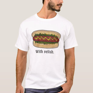 MET RELISH Hot Dog Mustard Bun Hotdog Fast Food T-shirt