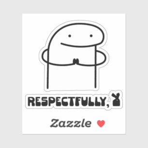 Met respect nee in het Arabisch Grappig Sticker