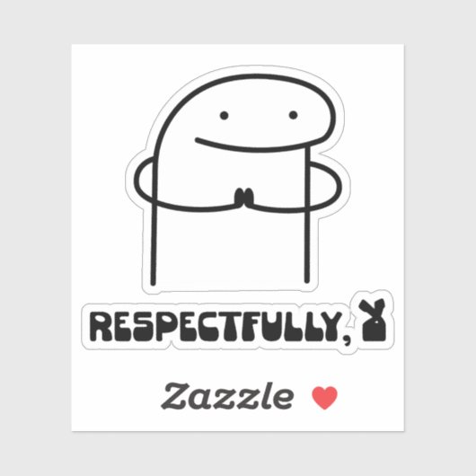 Met respect nee in het Arabisch Grappig Sticker (Vel)