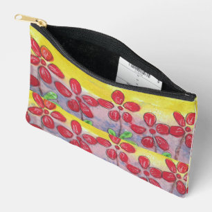 met rode bloemen etui