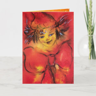 MET RODE RIBBON IN GOUDE SPARKLEN FEESTDAGEN KAART