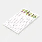 met Schattigee cactus bekleed matje Post-it® Notes (Schuin)