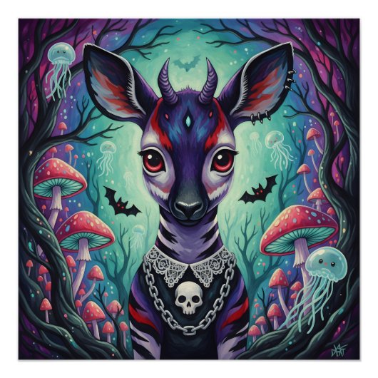 met schedel beklede ziener perfect poster (Voorkant)