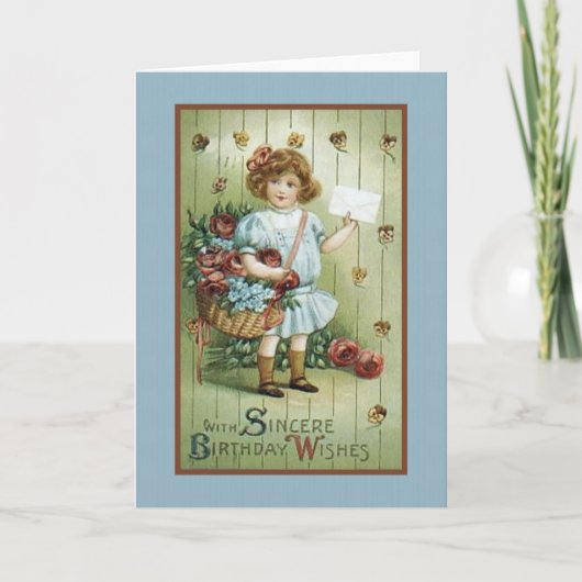 Met Sincere Birthday Wishes Kaart (Voorkant)