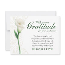 Met Sincere Gratitude Funeral Bedankt