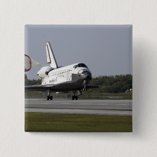 Met sleeplap zonder kop vierkante button 5,1 cm (Voorkant)