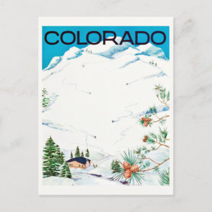  met sneeuw bedekt bergen Colorado Travel Briefkaart