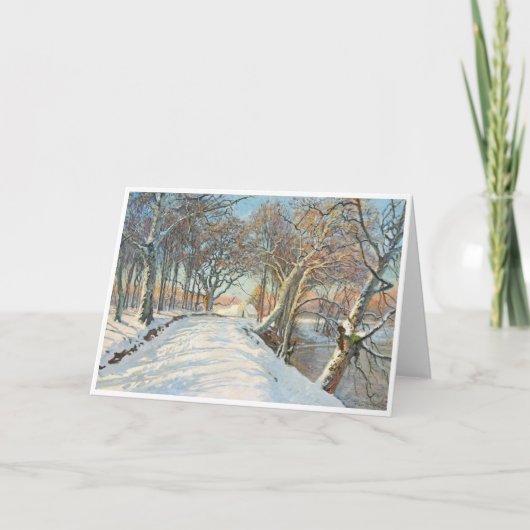 Met sneeuw bedekt landschap, Viggo Langer Kaart (Voorkant)