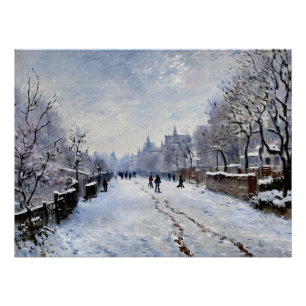 met sneeuw bedekte Argenteuil Perfect Poster