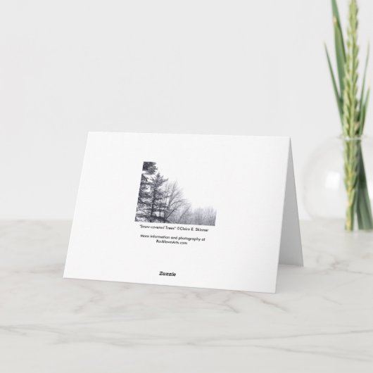 Met sneeuw bedekte bomen: horizontaal kaart (Achterkant)