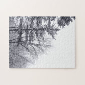 Met sneeuw bedekte bomen: verticaal legpuzzel (Horizontaal)