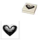 Met sneeuw bedekte hart aangepaste Kerstmis Rubberstempel (Gestempeld)