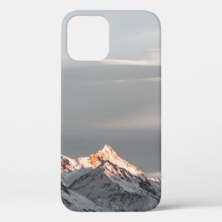 MET SNEEUW BEDEKTE MOUNTAINEN iPhone 12 HOESJE