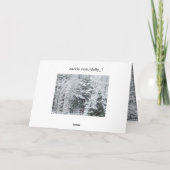 Met sneeuw bedekte pijnbomen Kaart (Achterkant)