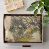 Met sneeuw bedekte pijnbomen Natuur Foto Tissuepapier (Geschenk)