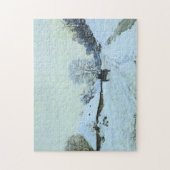 Met sneeuw bedekte weg Saint-Simeon Monet Fine Art Legpuzzel (Verticaal)