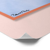 Met sneeuw beklede roze tulp poster (Hoek)