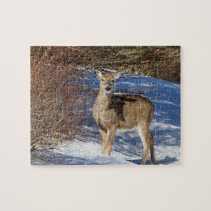 Met sneeuw en penseel legpuzzel