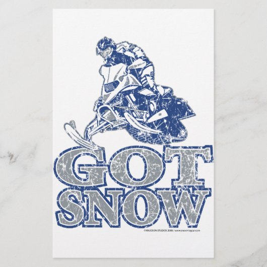 Met sneeuw verhit-GreyBlu Briefpapier (Voorkant)