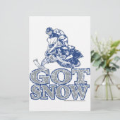 Met sneeuw verhit-GreyBlu Briefpapier (Staand voorkant)