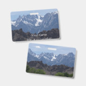 Met sneeuwgemap beklede bergen van de Lone Pine Badge (Front & Back)