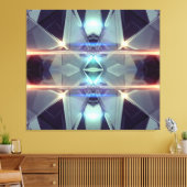 met spaceship kaleidoscope omwikkeld canvas (Insitu (Woonkamer))