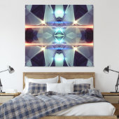 met spaceship kaleidoscope omwikkeld canvas (Insitu (Slaapkamer))