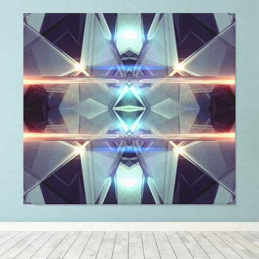 met spaceship kaleidoscope omwikkeld canvas (Insitu (Houten vloer))