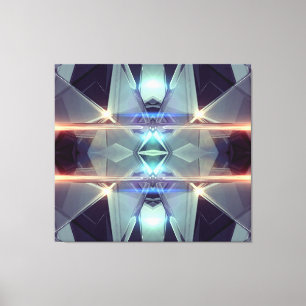 met spaceship kaleidoscope omwikkeld canvas afdruk
