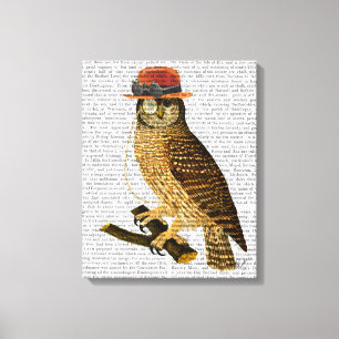 Met Steampunk Style Bowler Pet Canvas Afdruk
