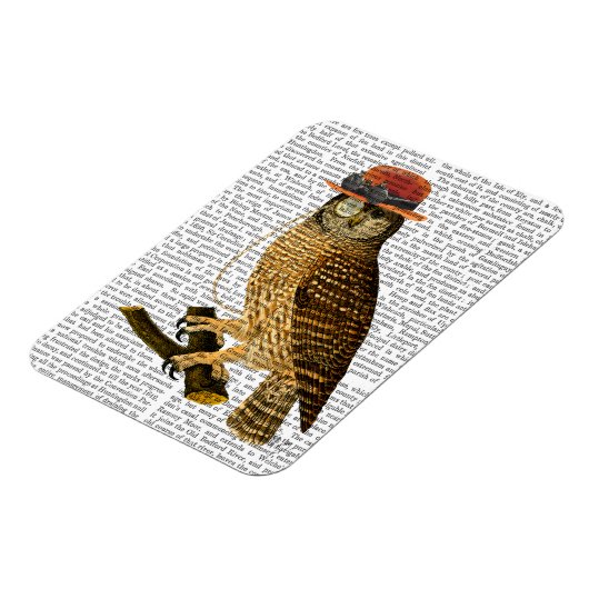 Met Steampunk Style Bowler Pet Magneet (Linkerzijde)