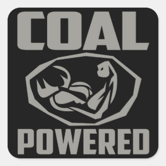 MET STEENKOOL VIERKANTE STICKER
