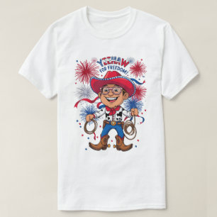Met sterren bezaaide cowboy – 4 juli-vieringsontwe t-shirt