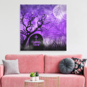Met sterren bezaaide paarse gotische web custom ve canvas afdruk (Insitu (Woonkamer))
