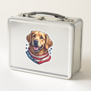 Met sterren bezaaide vintage Golden Retriever T-sh