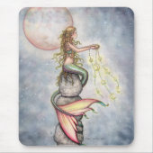 Met sterren gevulde Sky Mermaid Mousepad Muismat (Voorkant)