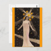 Met sterren op haar hoofd briefkaart (Voorkant / Achterkant)